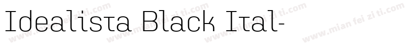 Idealista Black Ital字体转换
